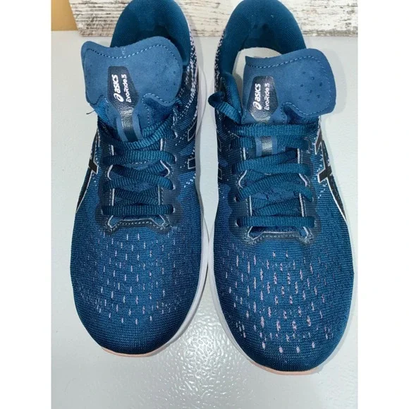 ASICS Evoride 3 Women's Running Shoes Blue Pink Lightweight Athletic Sneakers - Picture 3 of 16